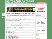 Tablet Screenshot of professionalexcel.com